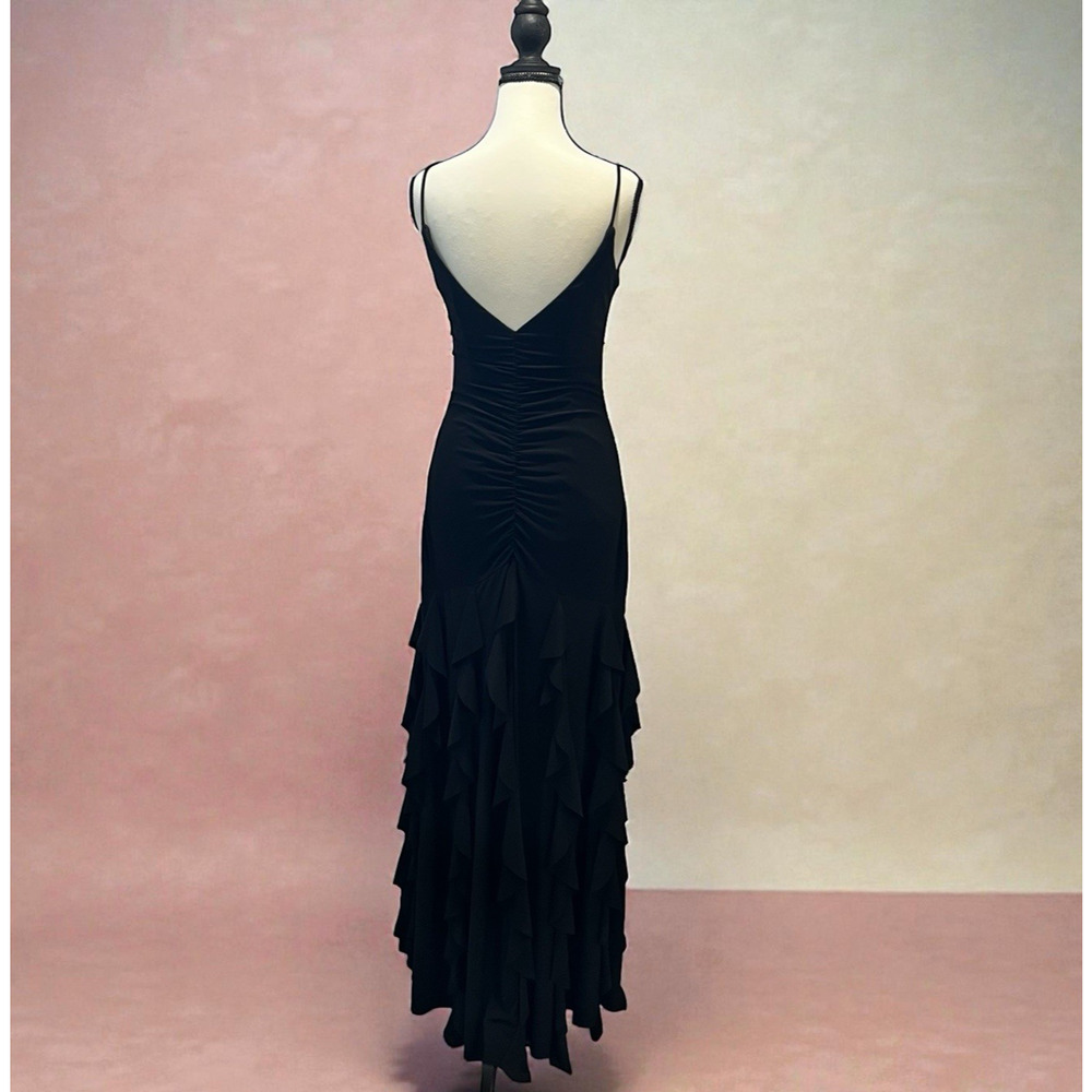 Scott McClintock USA Women's Size 10 Black Mermaid Maxi Evening Gown Rhinestones - Picture 8 of 16